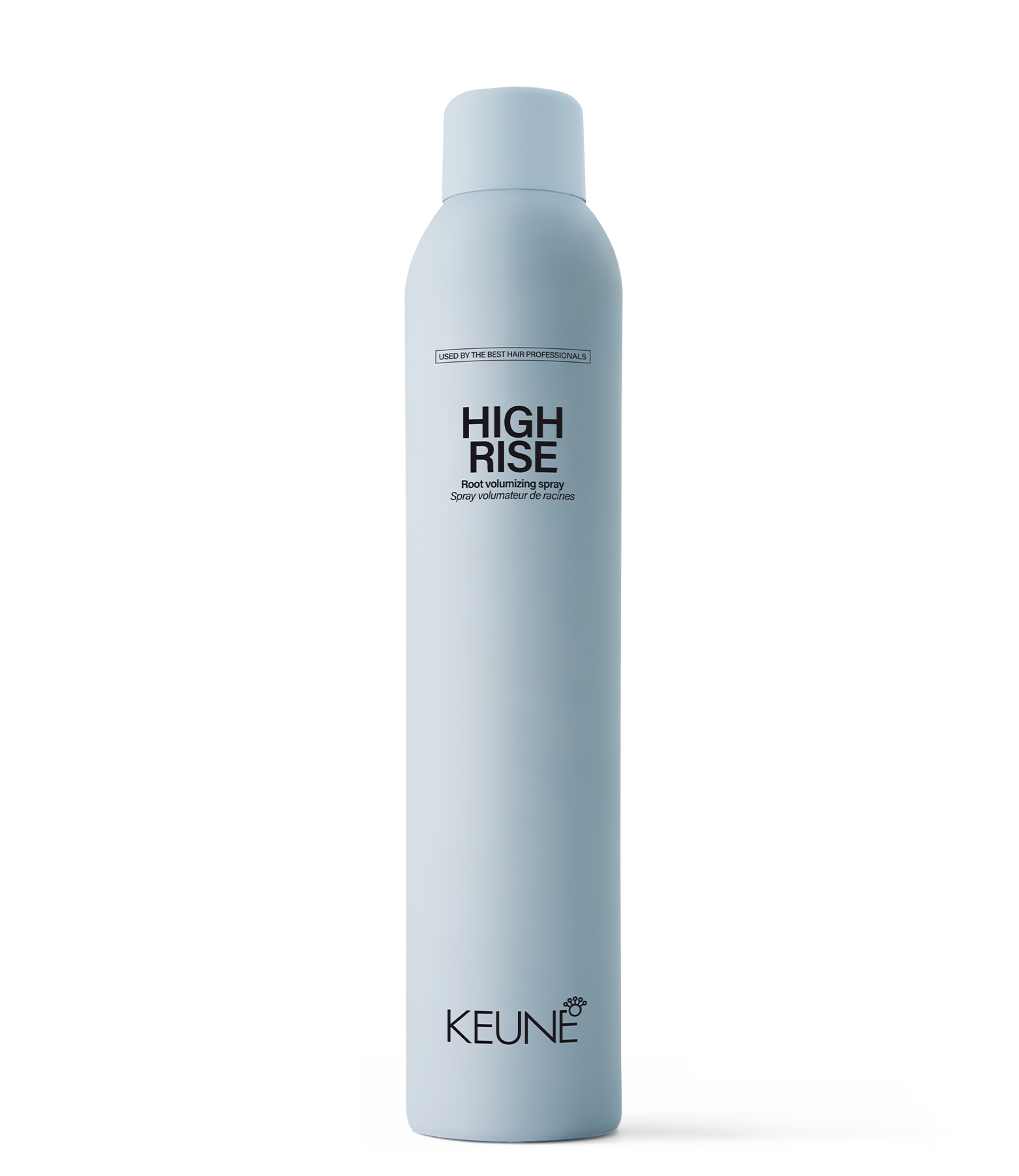 Elevate thin hair with Keune High Rise Root Volumizing Spray, providing lasting hair volume and bounce.